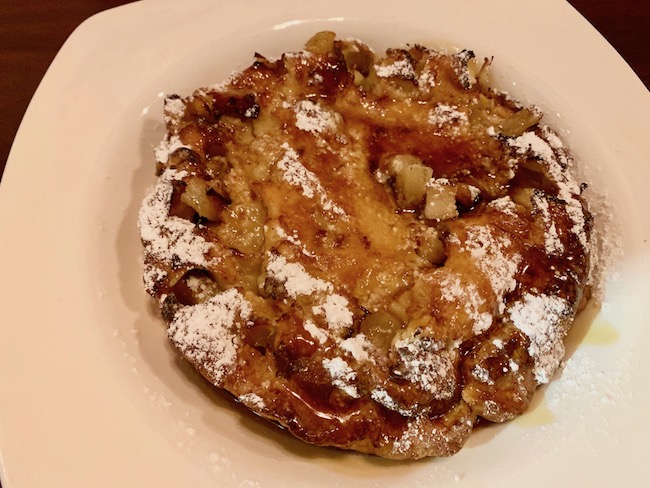 The German Apple Pancake from Savant Midtown in Detroit, MI is a perfect Fall dessert. Served with warm Michigan Maple syrup poured on top this delectable dish right in front of your eyes! Find the full review at www.thebite2night.com 